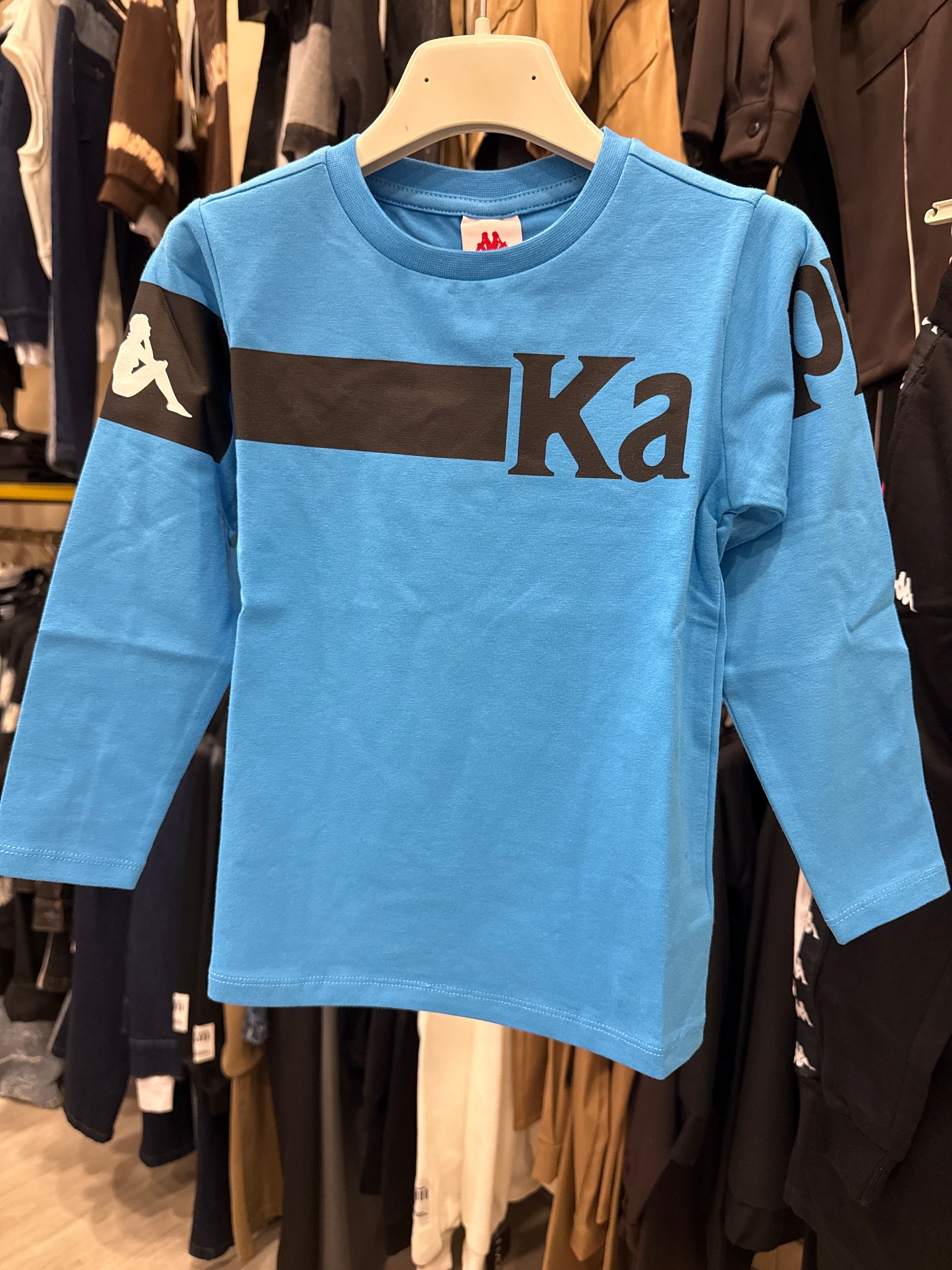 T shirt Kappa logo azure 2