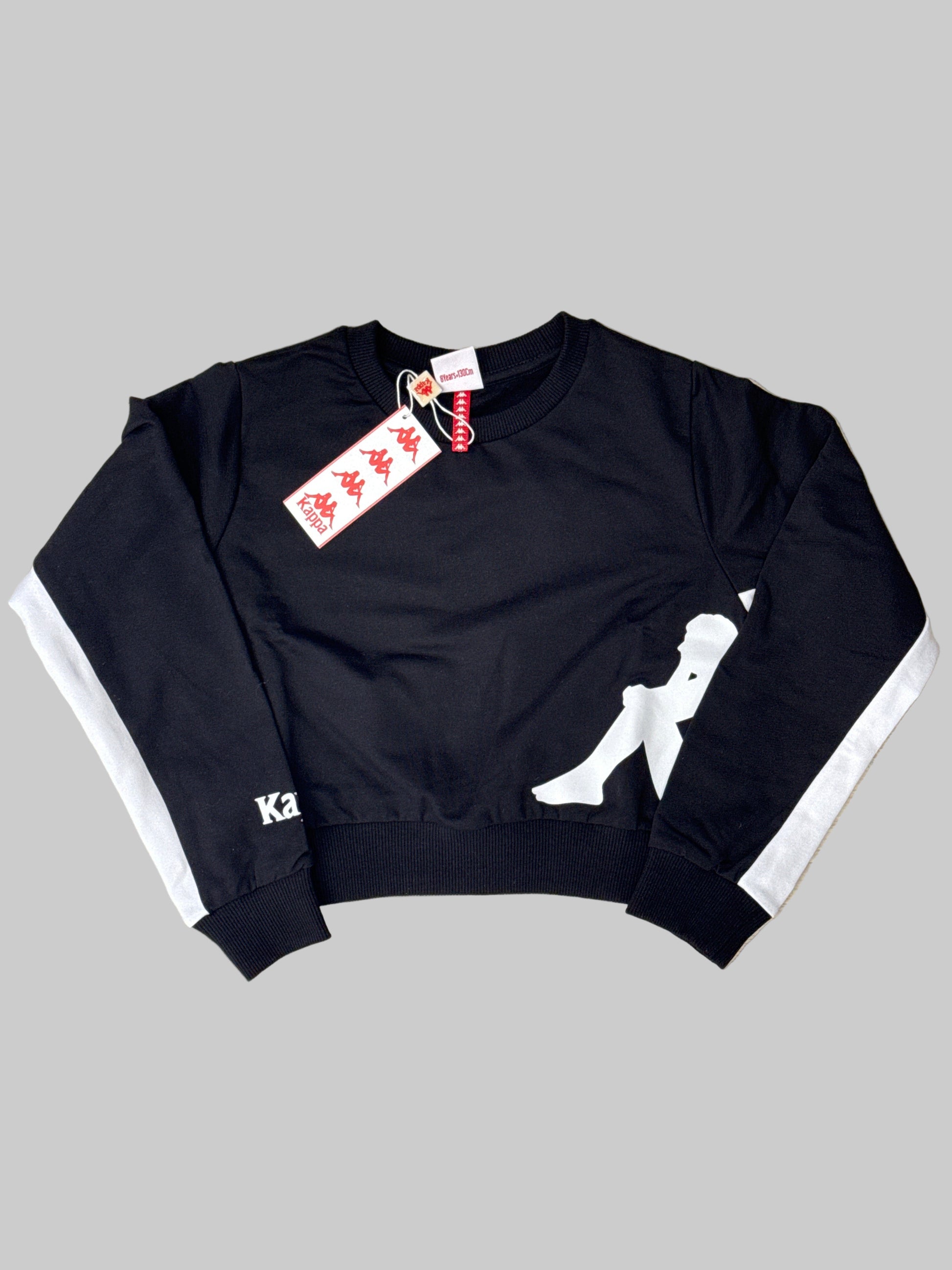Felpa cropped big black kappa