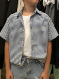 Camicia TK092 quadri blu