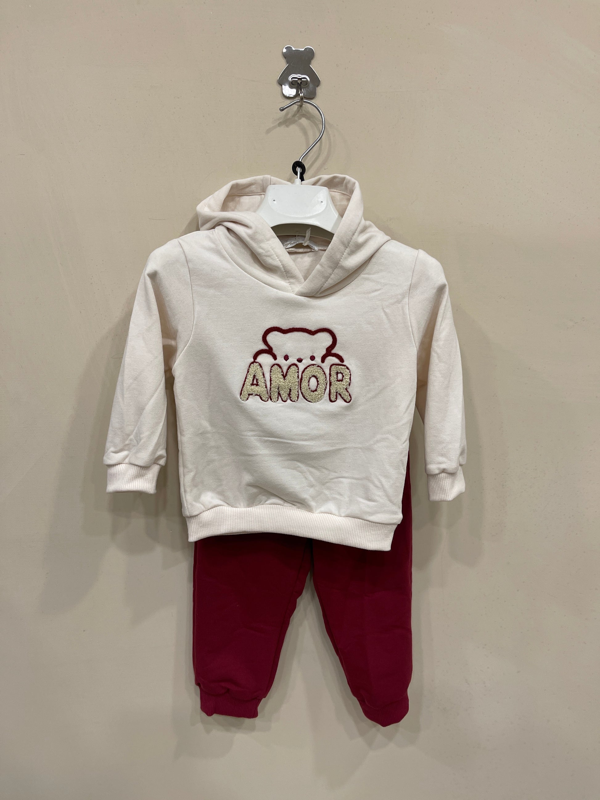 coordinato neonata 2684 amor panna