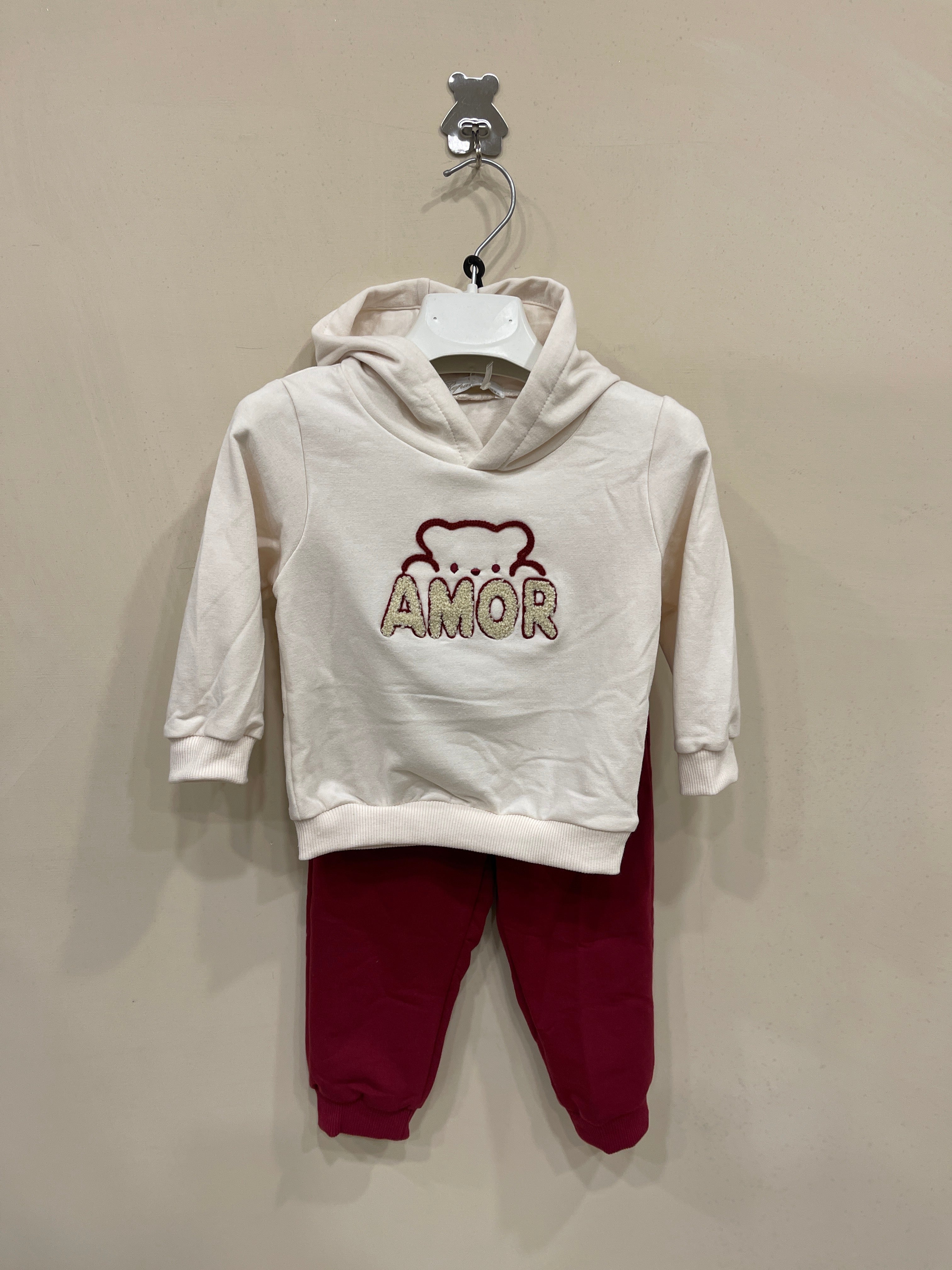 coordinato neonata 2684 amor panna
