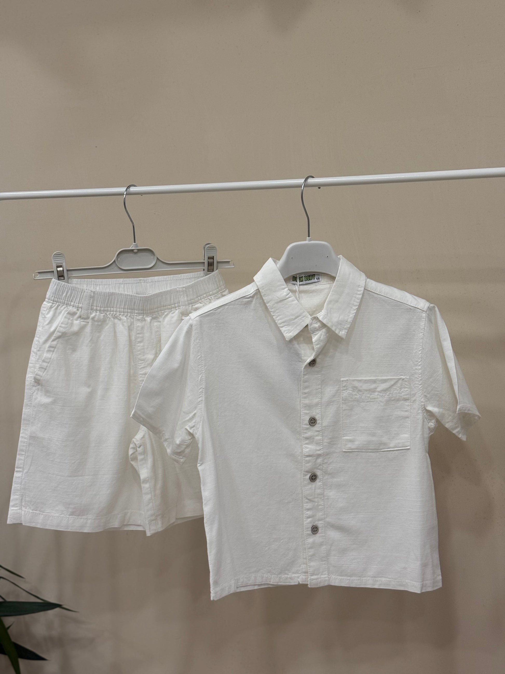 Coordinato Lino Eco bianco