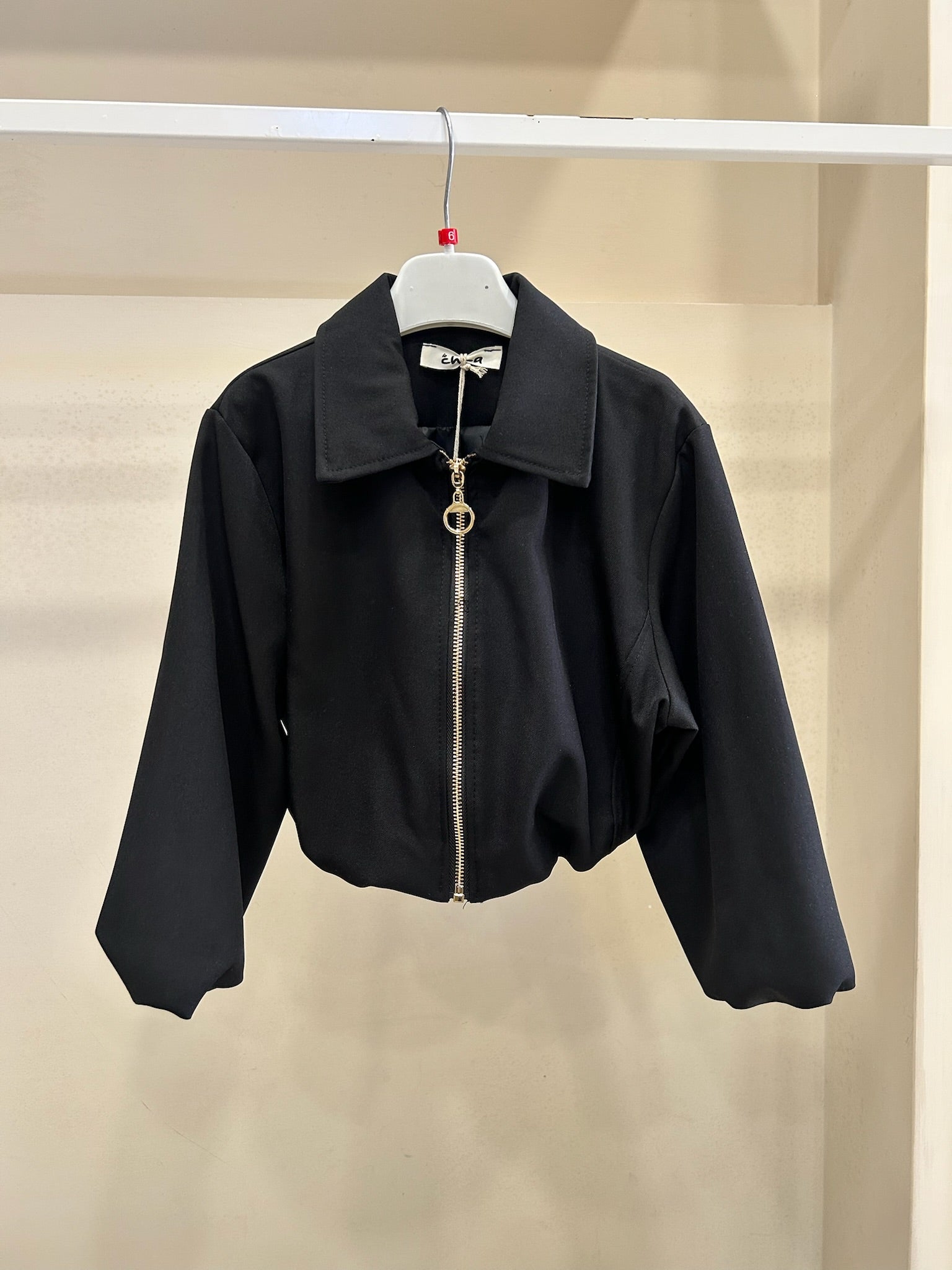 giubbotto cropped 330 nero