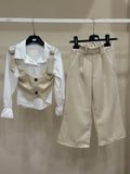Coordinato Salopette beige 9985