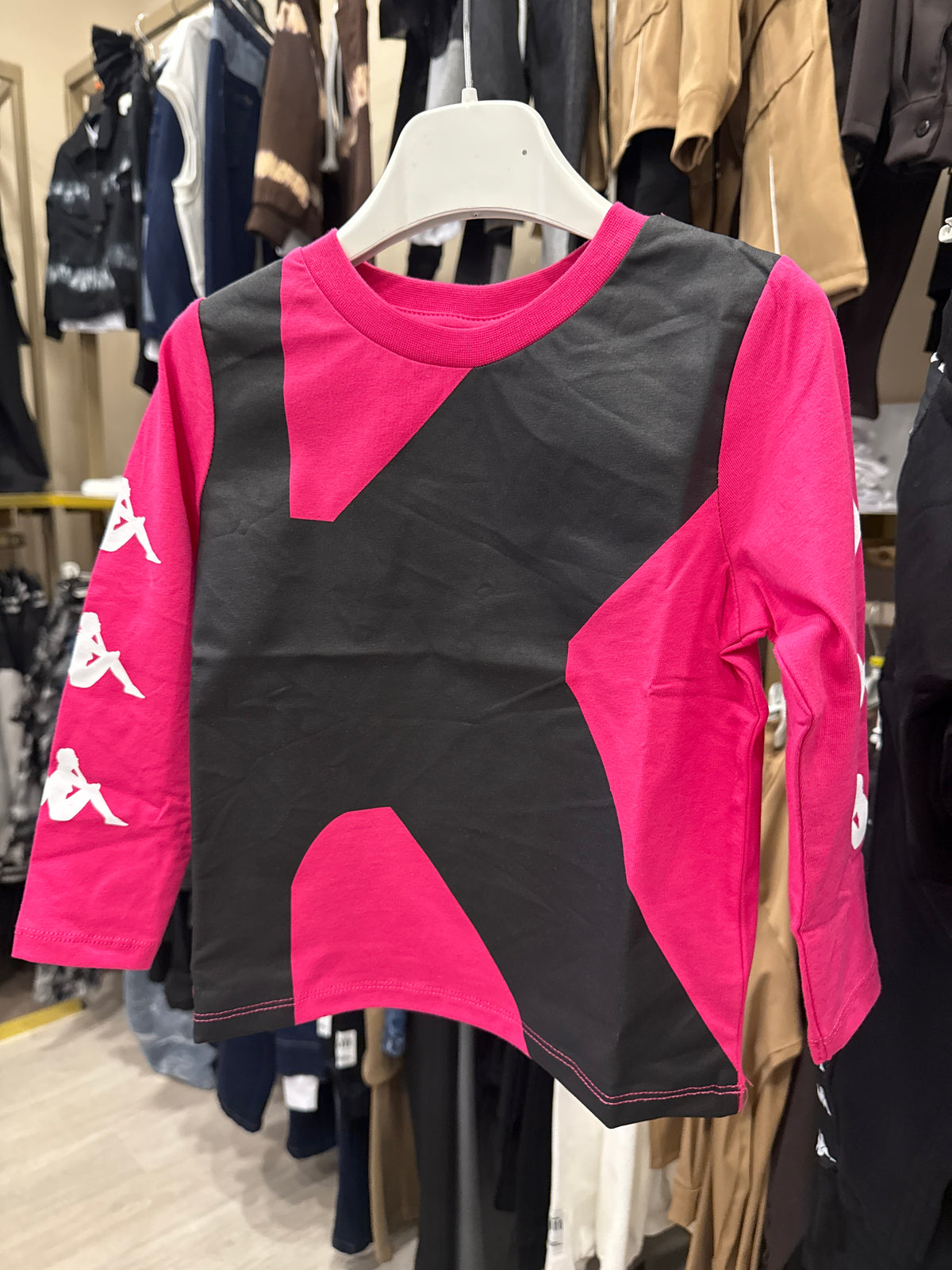 T shirt Kappa logo fuxia