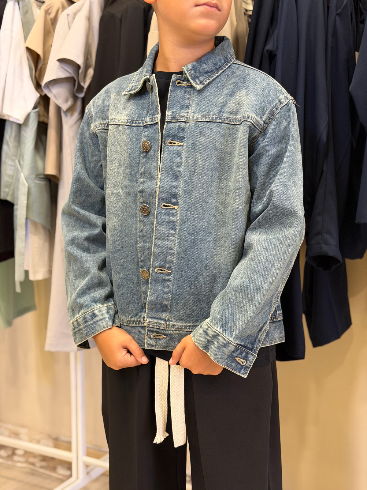 giubbotto jeans sabbia