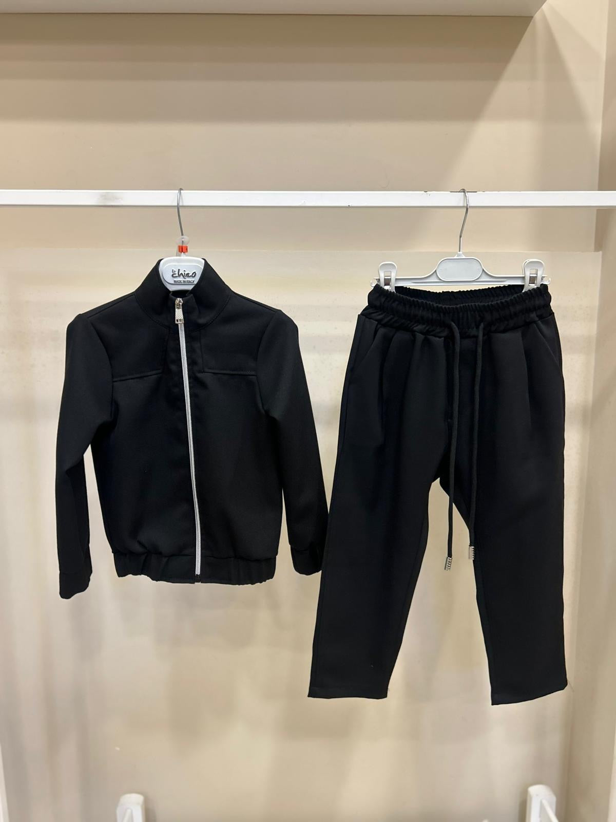 Coordinato nero zip 362