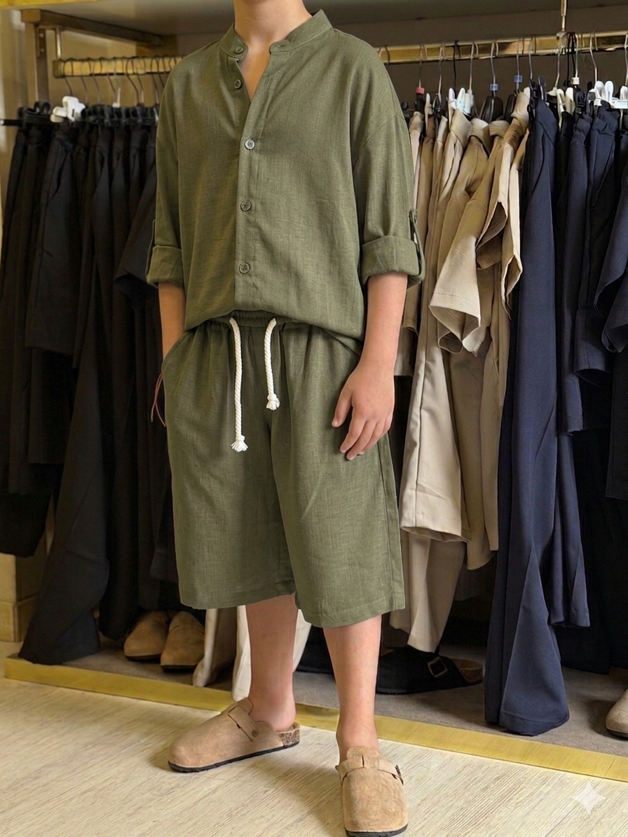 Cordset lino Mykonos B verde