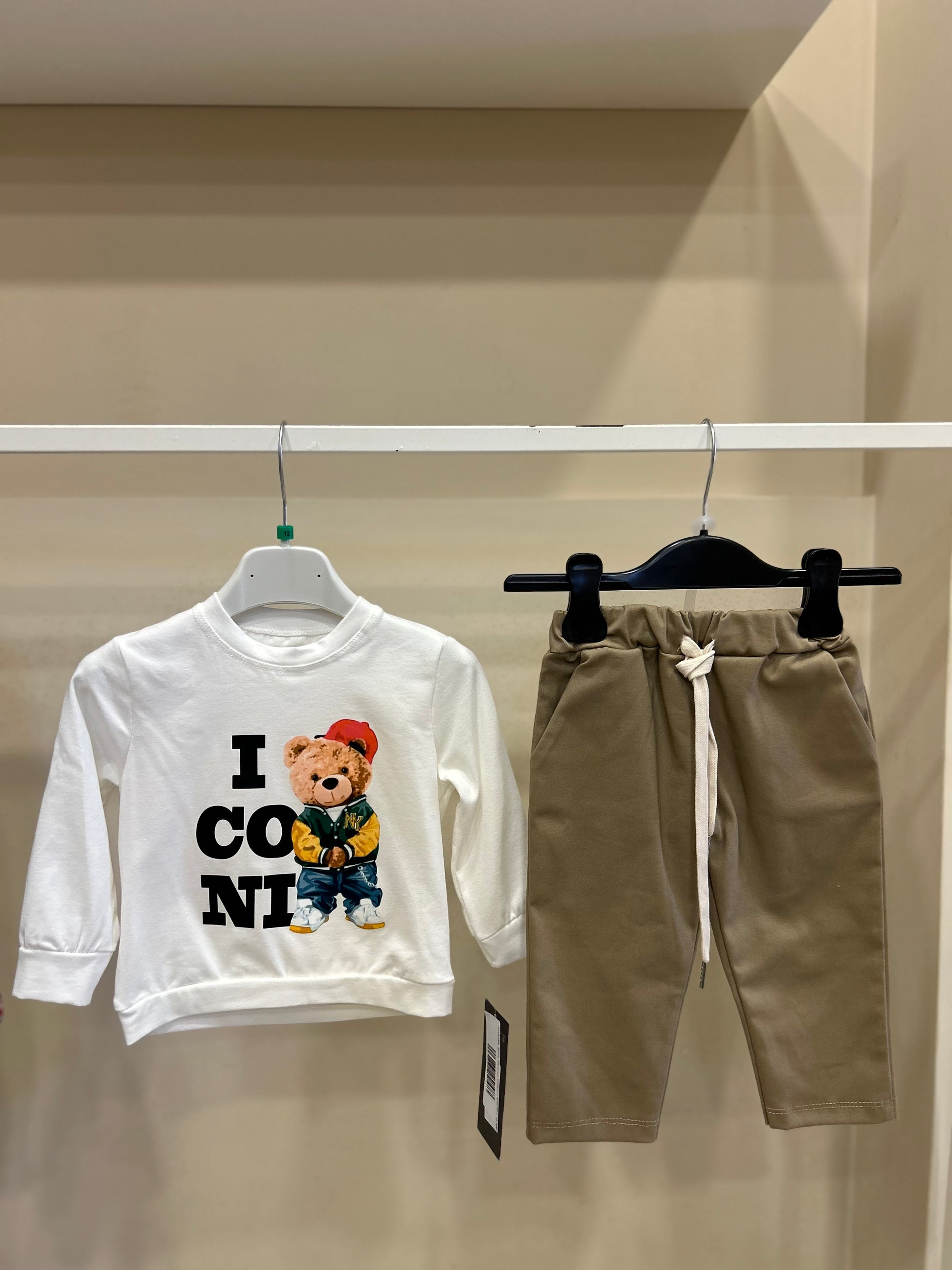 coordinato teddy tabacco C0037
