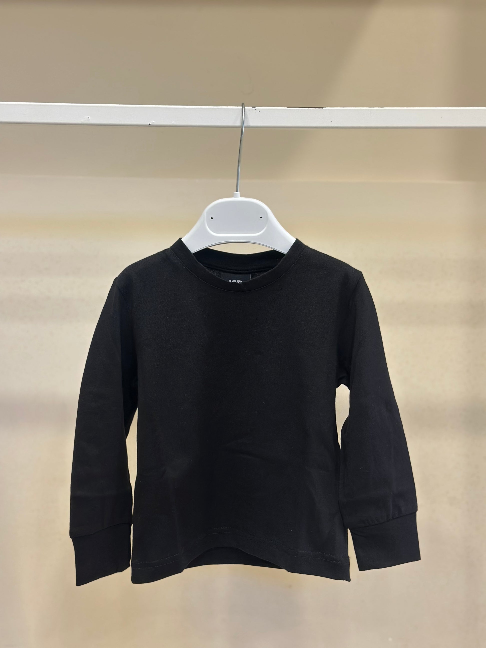 T-shirt maniche lunghe Jasper 1285 basic nera