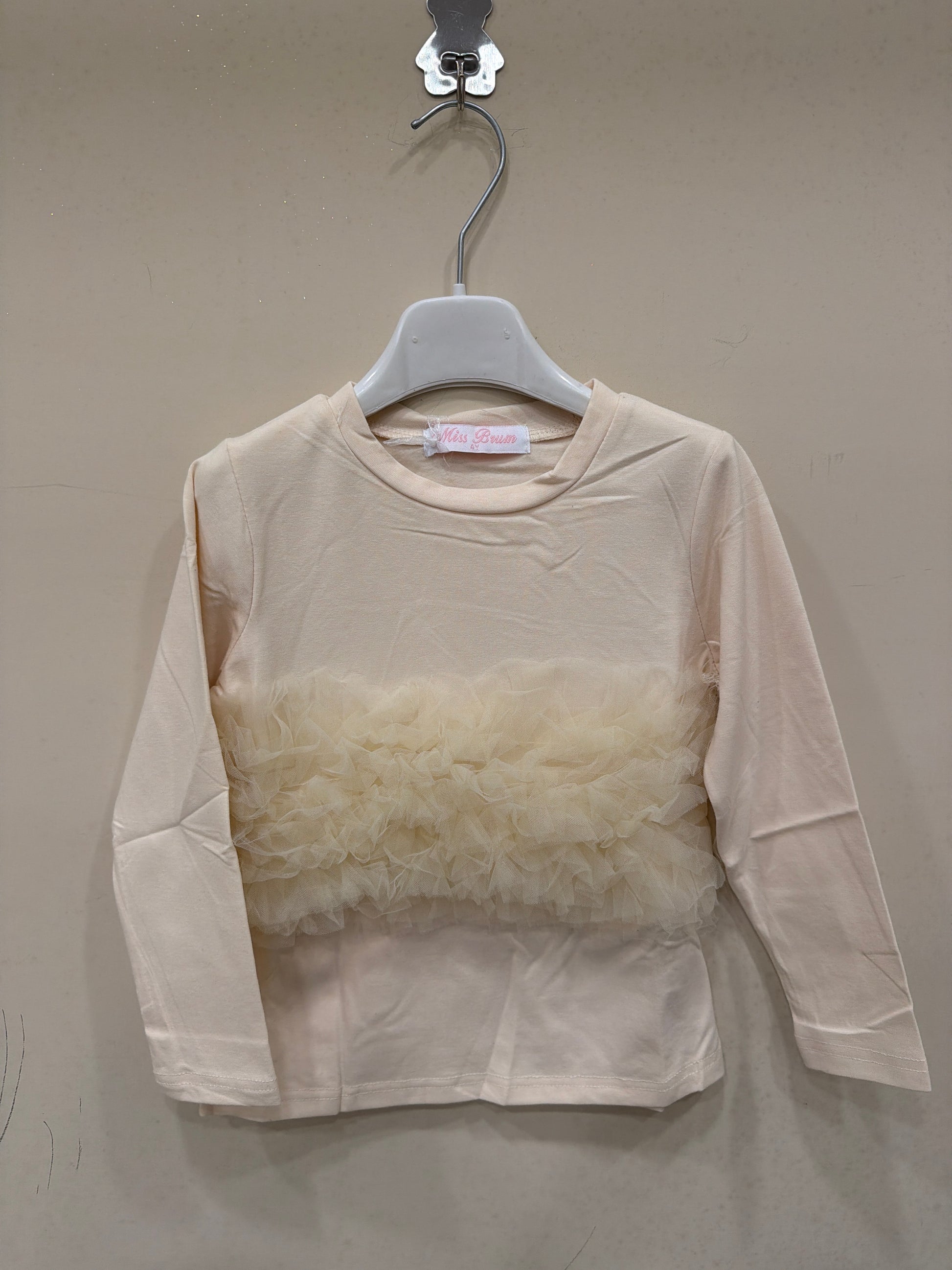 maglia rouches beige 012