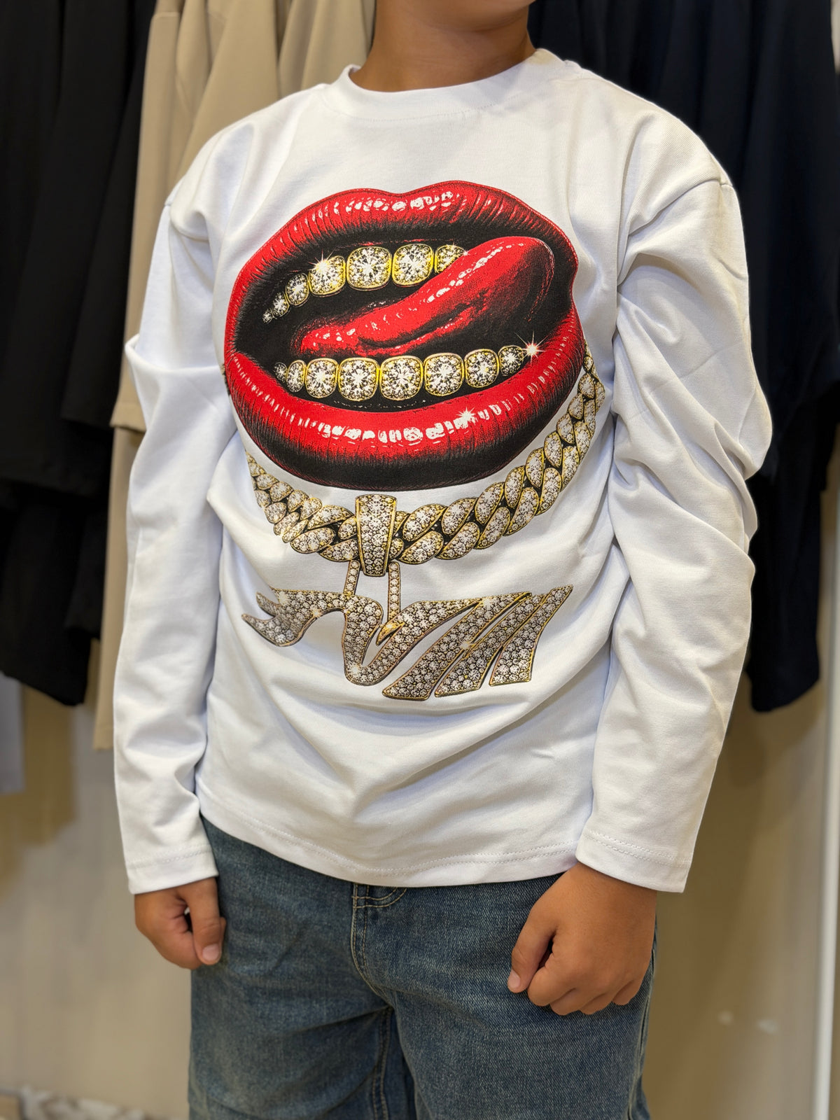 T shirt manica lunga stmp white