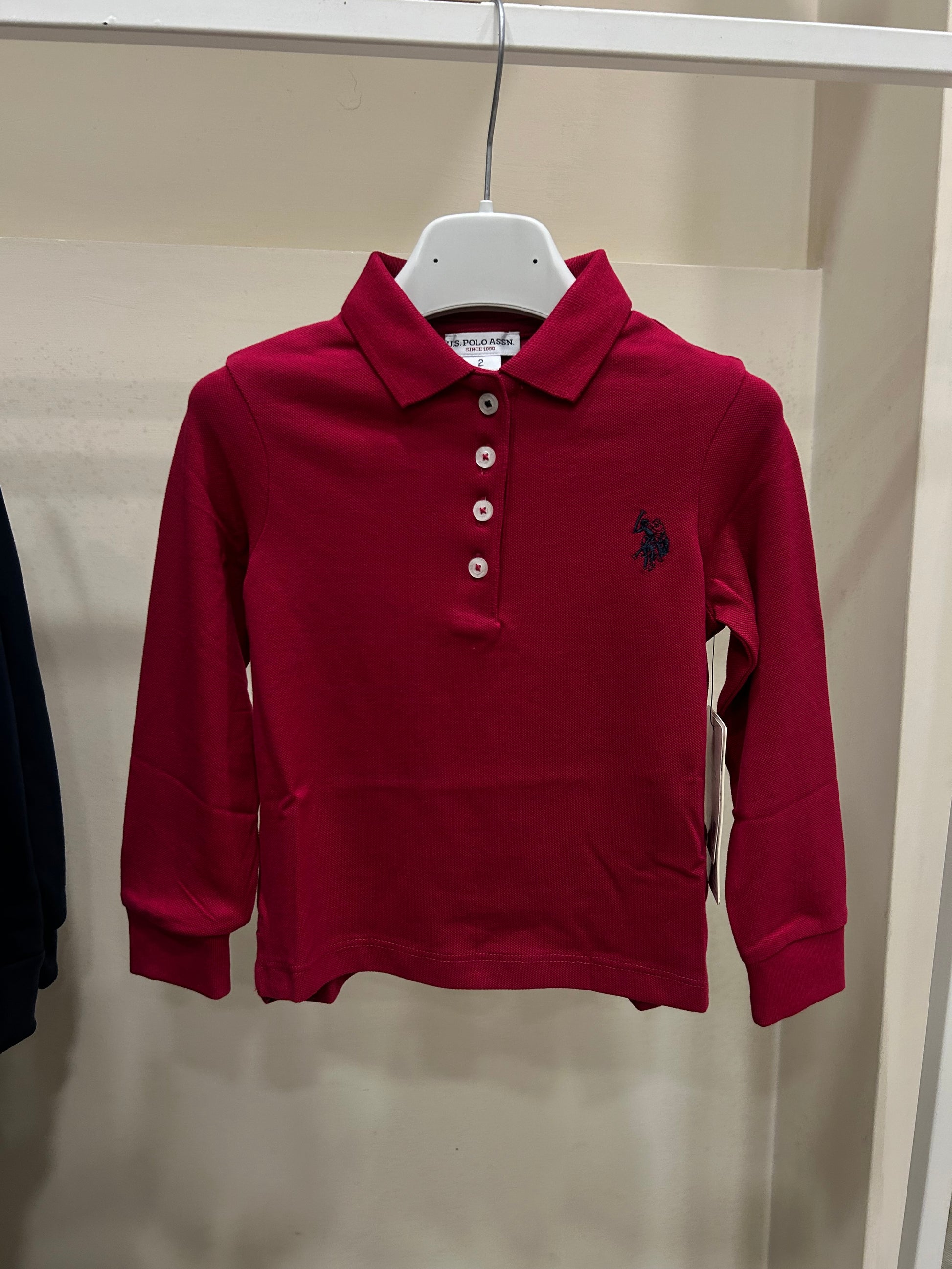 POLO MAGENTA MANICA LUNGA