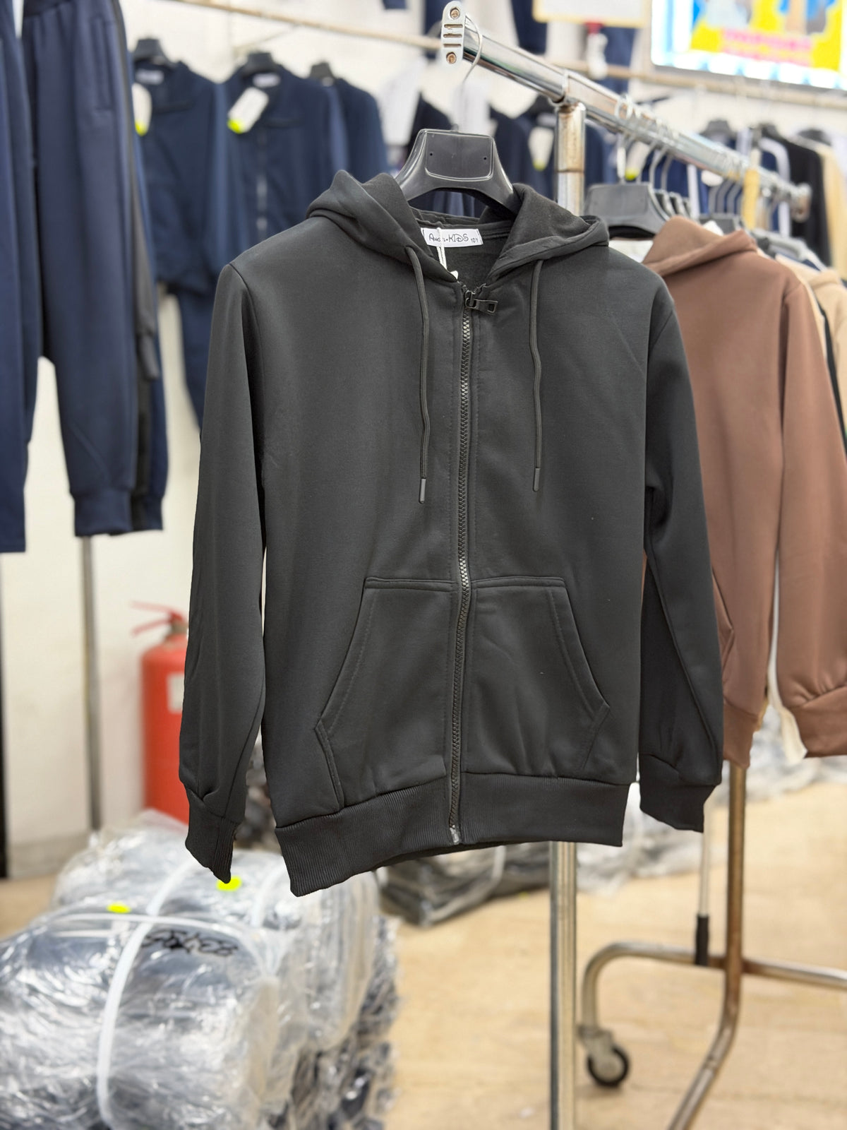 felpa Cappuccio eco zip black