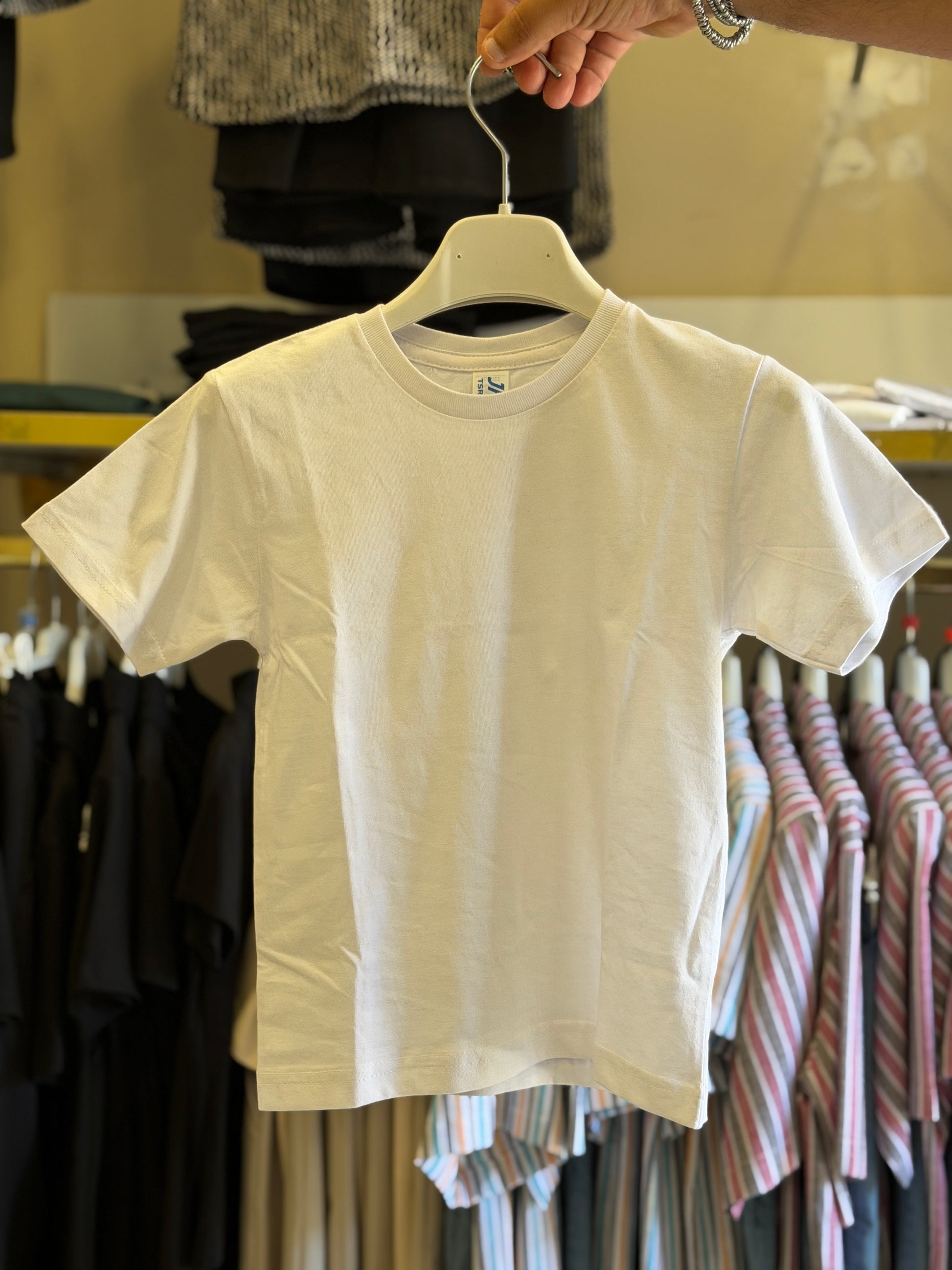 T shirt basic bianca slim