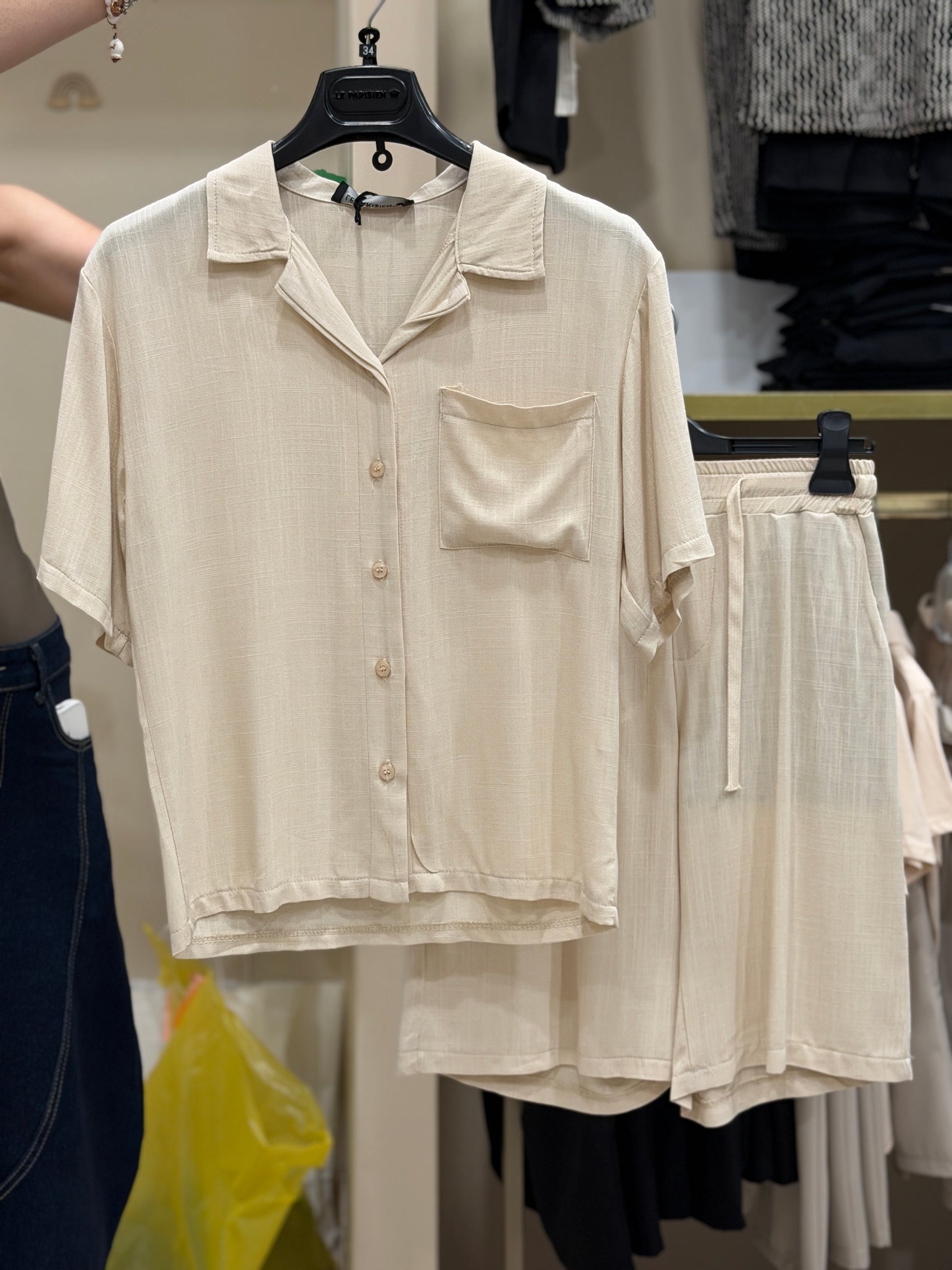 Coordinato lino ecos beige