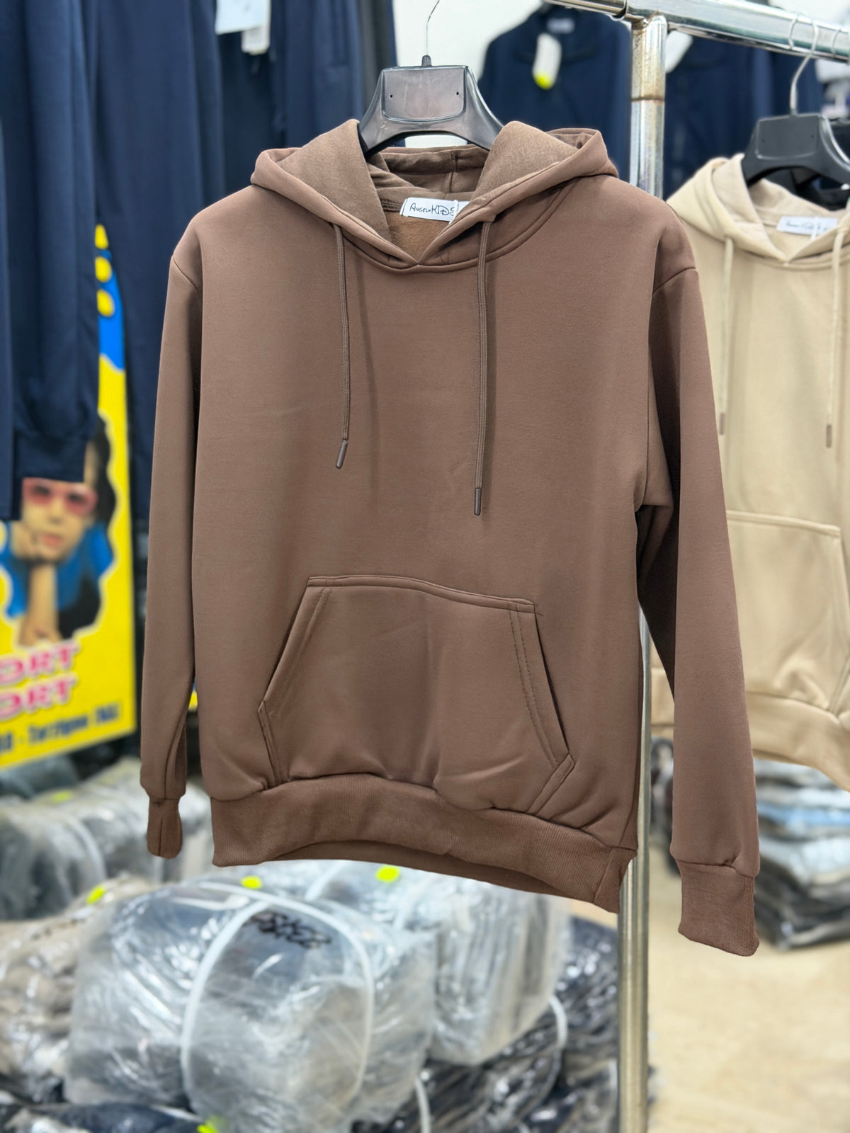felpa Cappuccio eco brown
