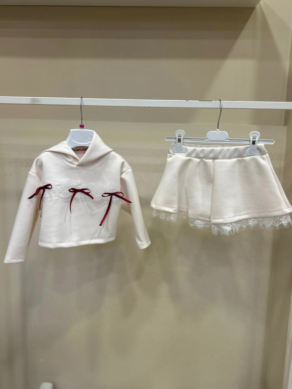 Coordinato panna pizzo 58978