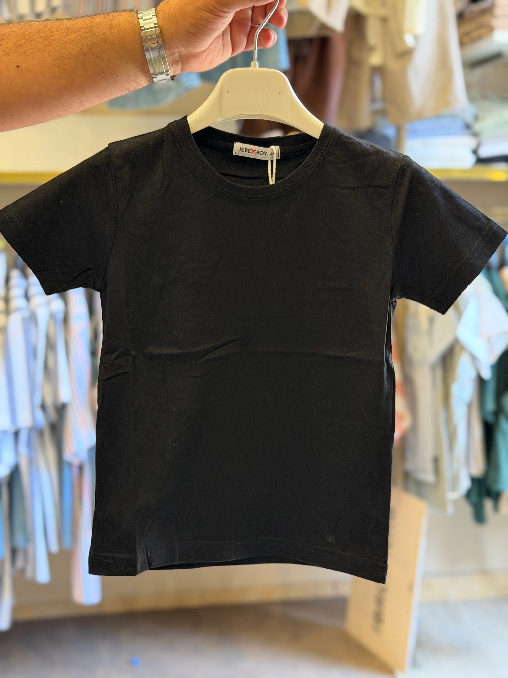 T shirt basic nera slim