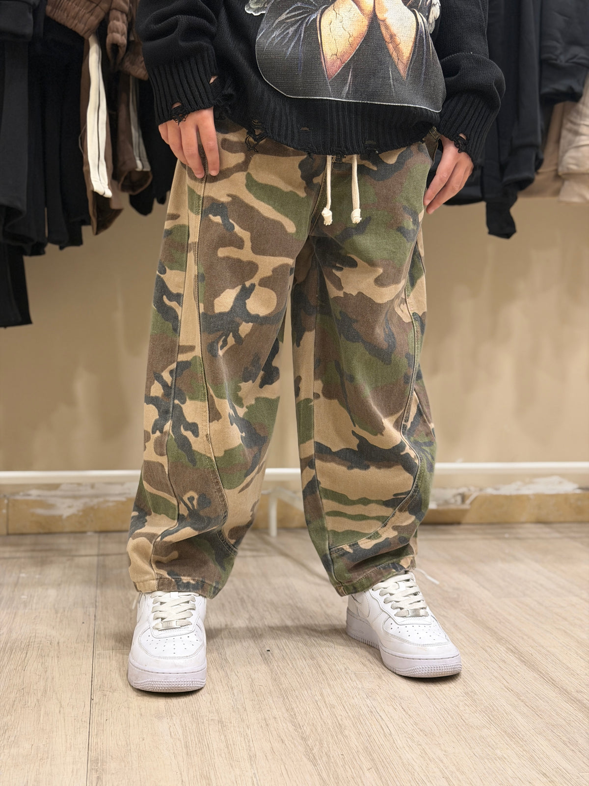 Pantalaccio Jeans ballon military R974