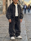 Coord jeans baggy black