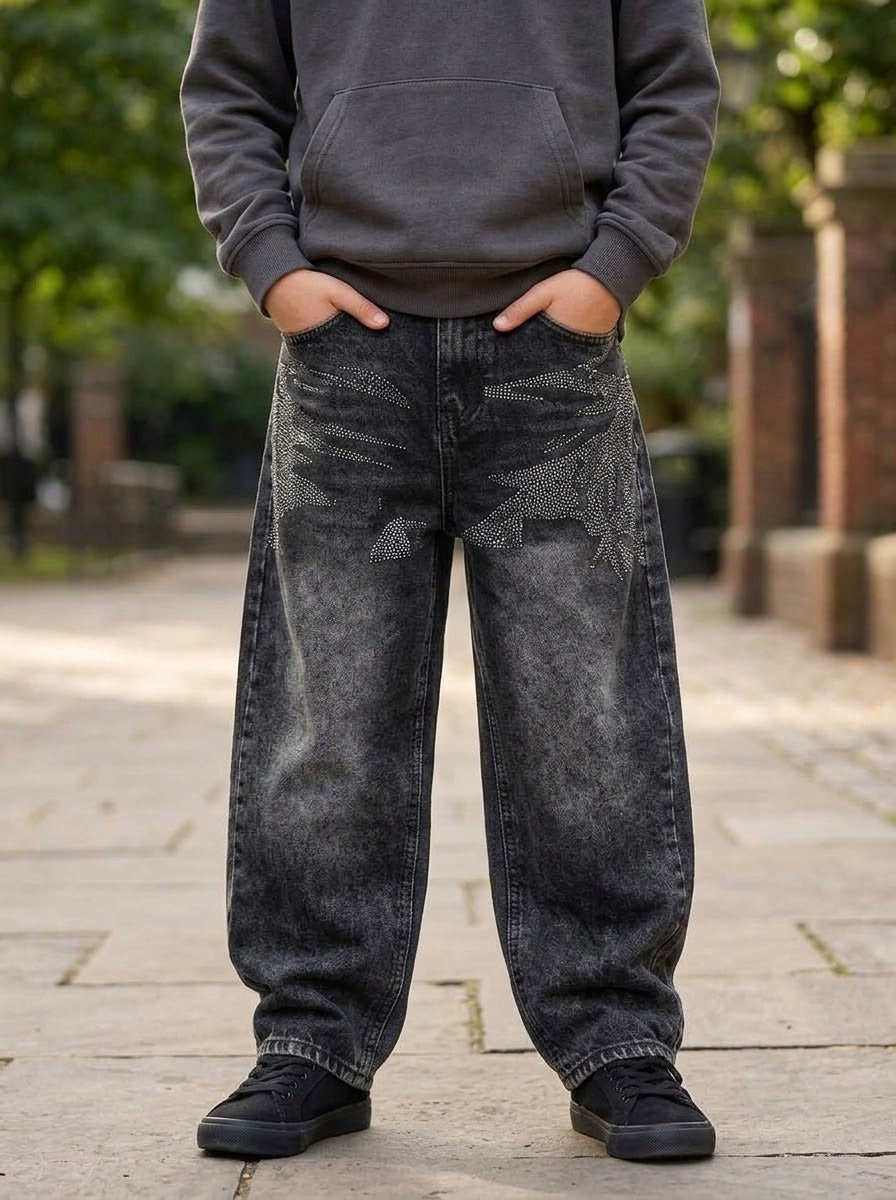 jeans baggy brillant