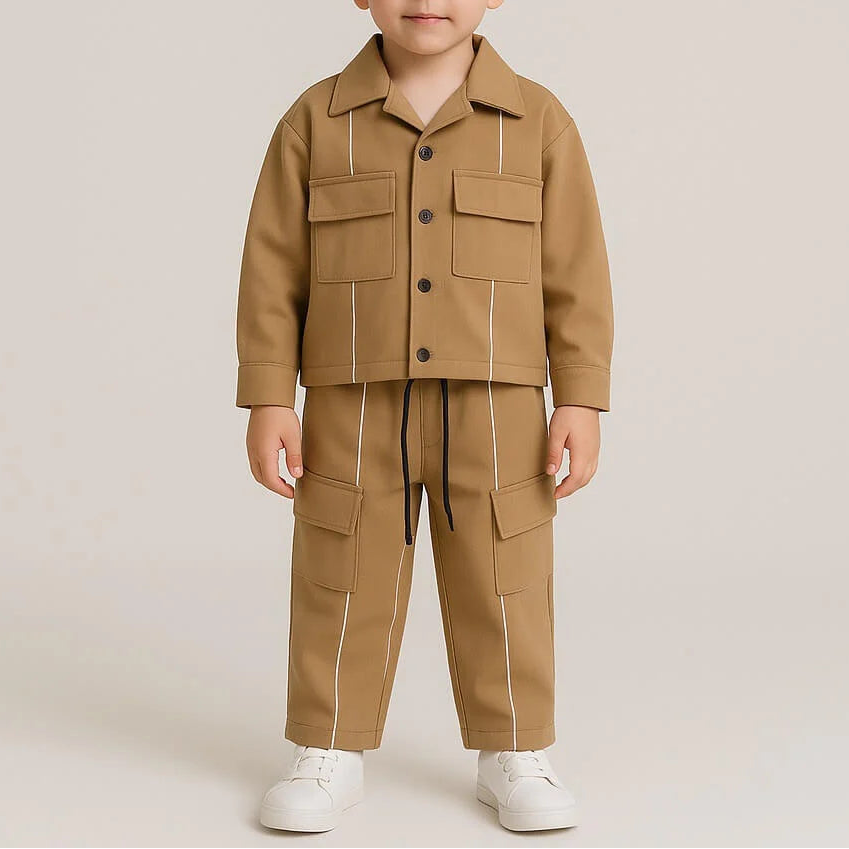 Completo Bimbo Elegante beige Over 3042