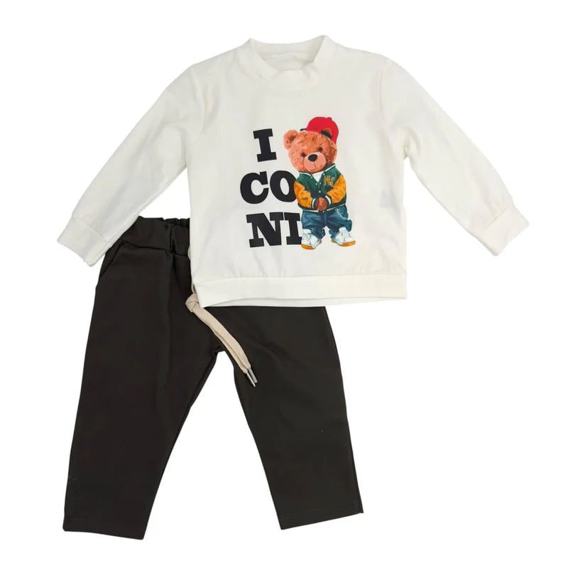 coordinato teddy nero C0037