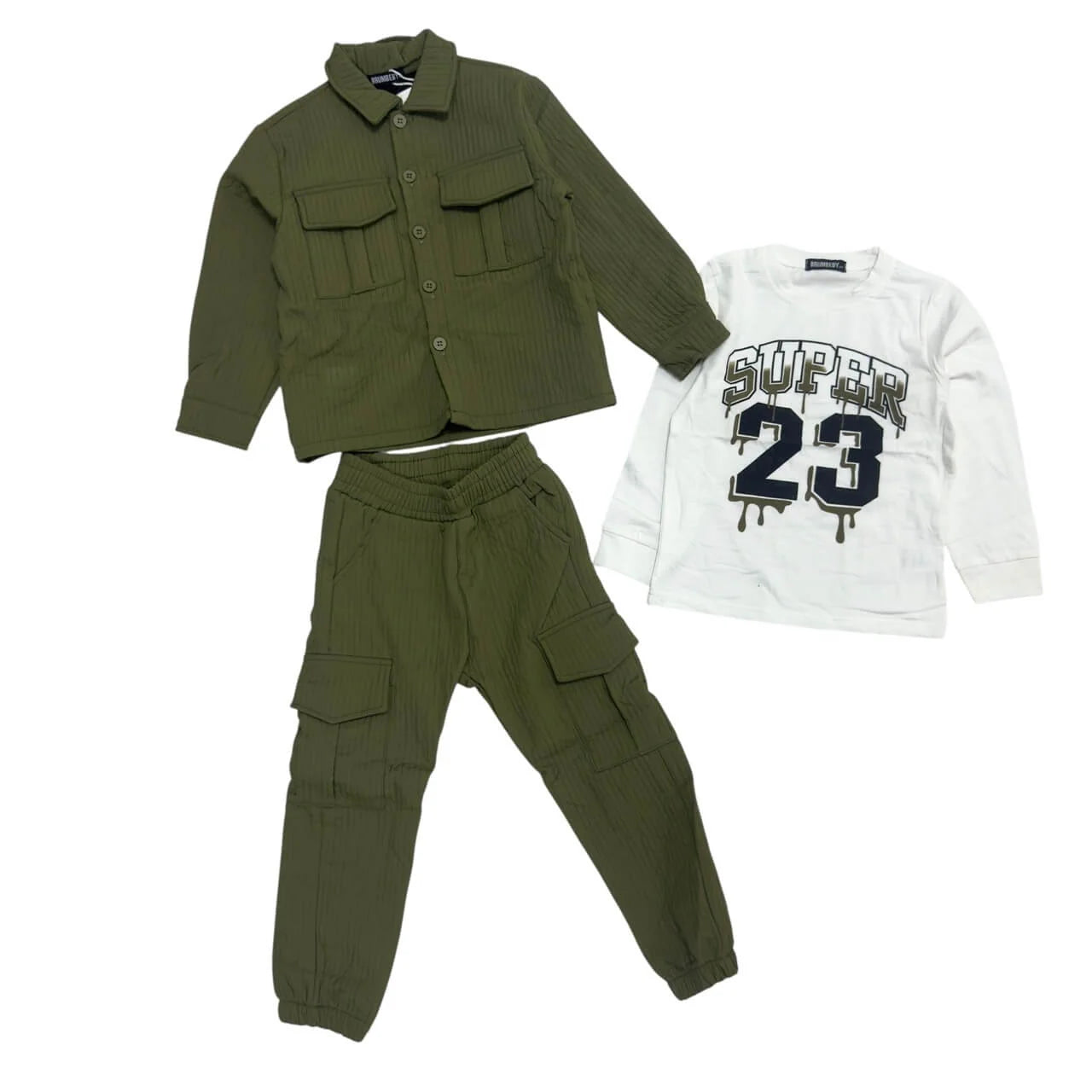 Completo 3 Pezzi Street Cargo Verde 8235