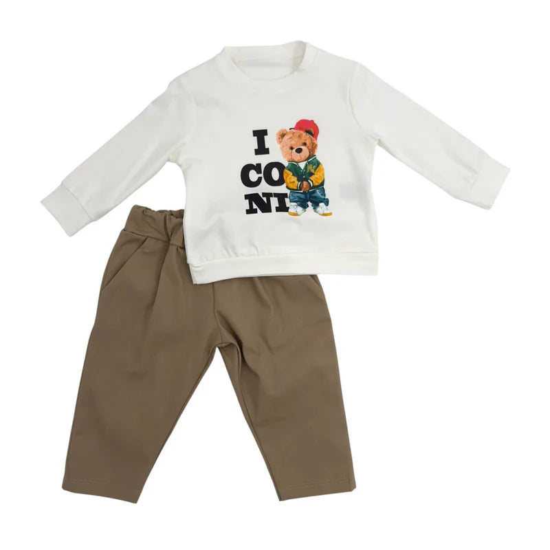 coordinato teddy tabacco C0037